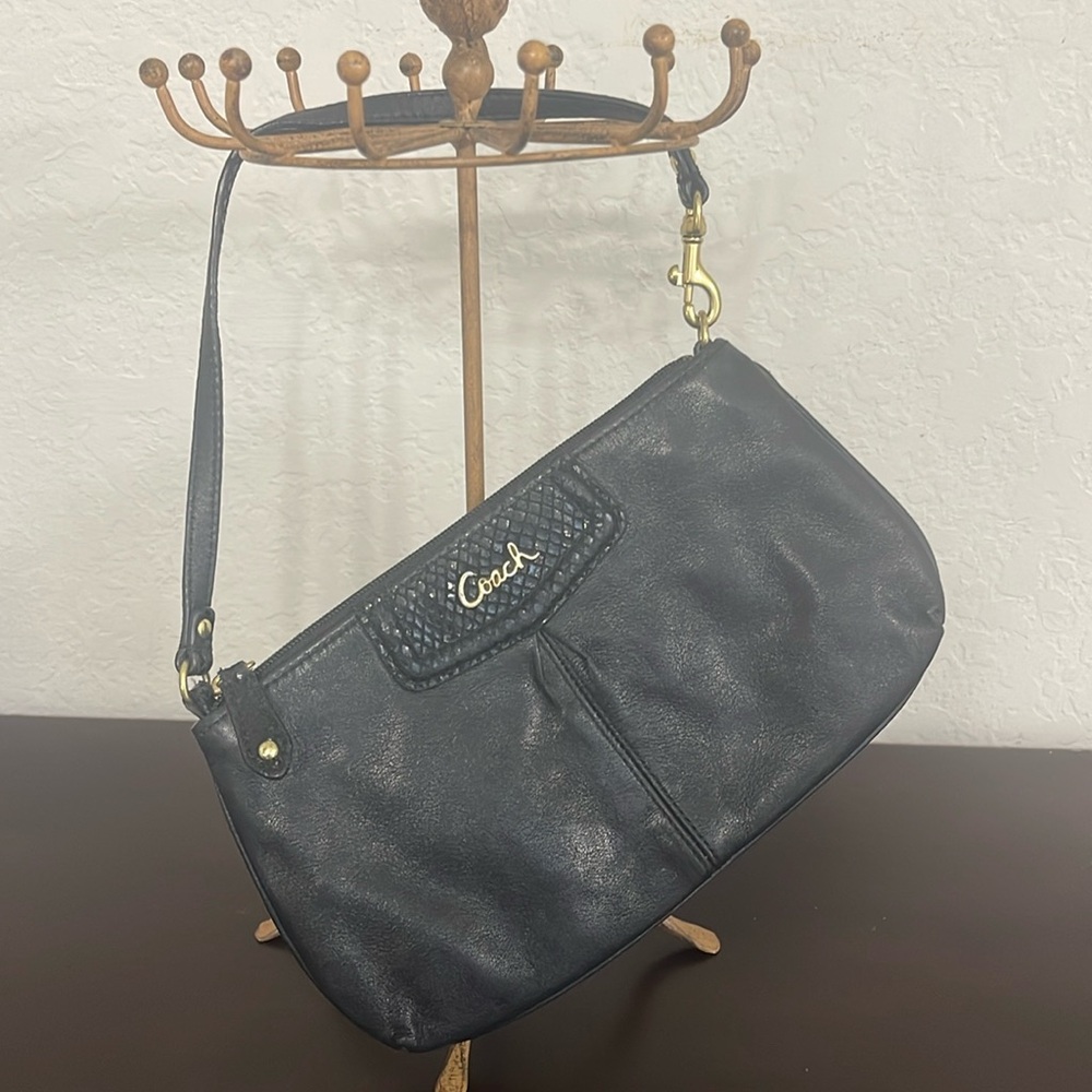 Black coach handbag.
